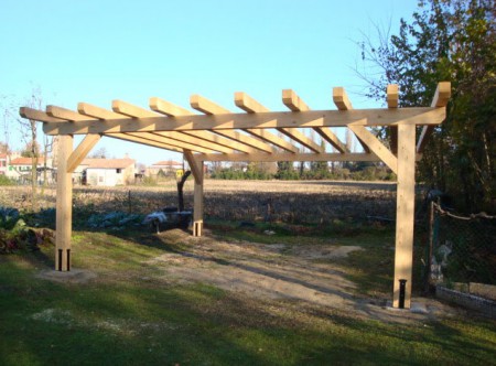 Tettoia autoportante a 1 falda